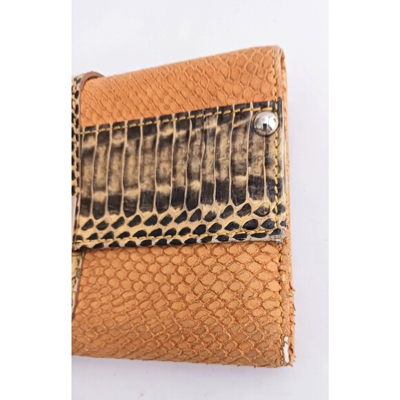 Jimmy Choo Elaphe Snakeskin Rectangular Wallet Python Trim Made in Italy 7.5X4 - Picture 12 of 12